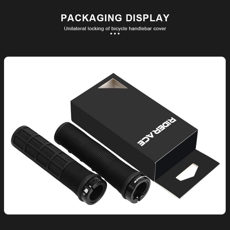 Велосипедные ручки RIDERACE с замком на руле горного велосипеда, резиновый чехол TPR, ударопрочный, нескользящий, эргономичный, велосипедный руль