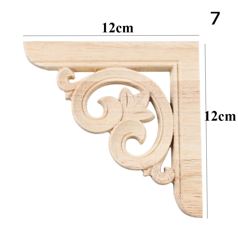 Детали мебели деревянные статуэтки Ремесла Угловые аппликации Рамка Резьба по дереву Декоративная резьба по дереву