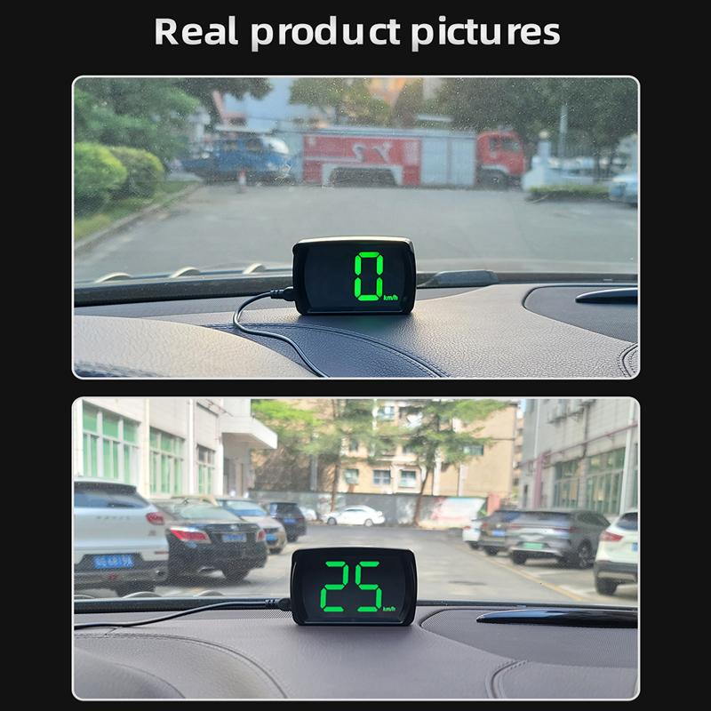 Y03 Автомобильный HUD Умный цифровой GPS-спидометр с большим шрифтом KMH MPH Напоминание о тестировании скорости движения 2,8-дюймовый ЖК-экран Автоматический проекционный дисплей HD для всех автомобилей