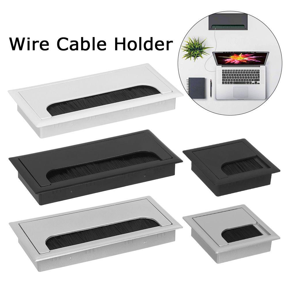 Rectangle Grommet Hole Cover Outlet Port Wire Box Desk Cable Box Wire Cable Holder Wire Hole Cover