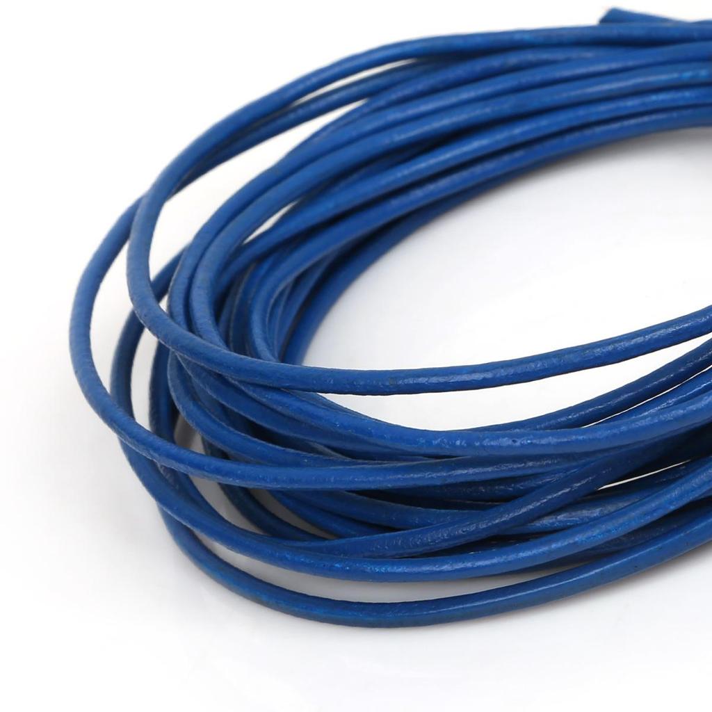 Натуральная круглая кожаная нить для изготовления браслетов, ювелирных изделий, DIY, шнур, шнур