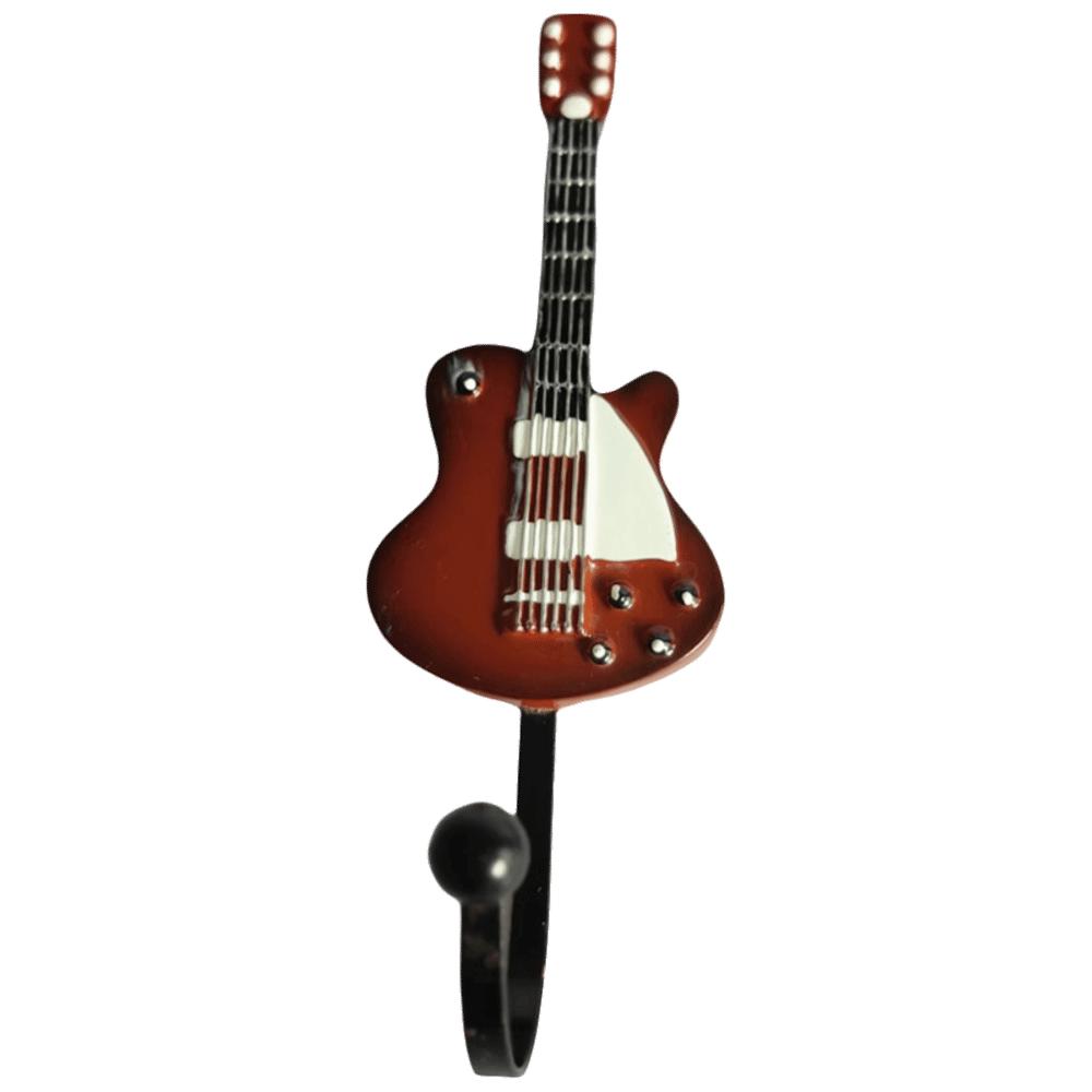 Настенные крючки в форме гитары Винтажный стиль Прочные Персональные крючки Металл Смола Устойчивые к ржавчине Вешалка для гитары