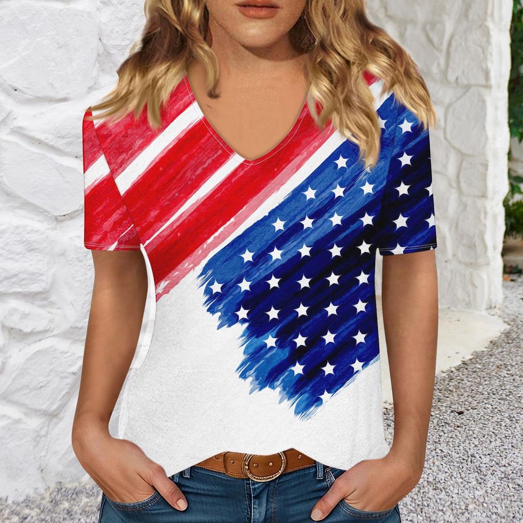 T Shirts Short Sleeve V Neck Tees For Women Fashion Tops Trendy Lightweight Soft Casual Summer Top