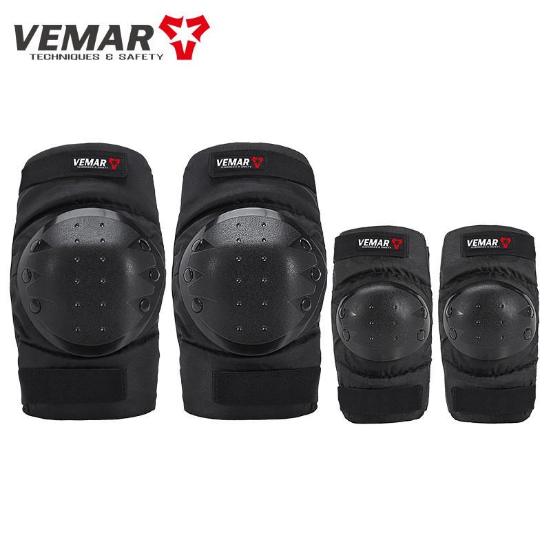 Motorcycle Off-Road Protective Gear Set Knee Elbow Pads With Short Shin Guards PP Shell Cycling Safety Riding