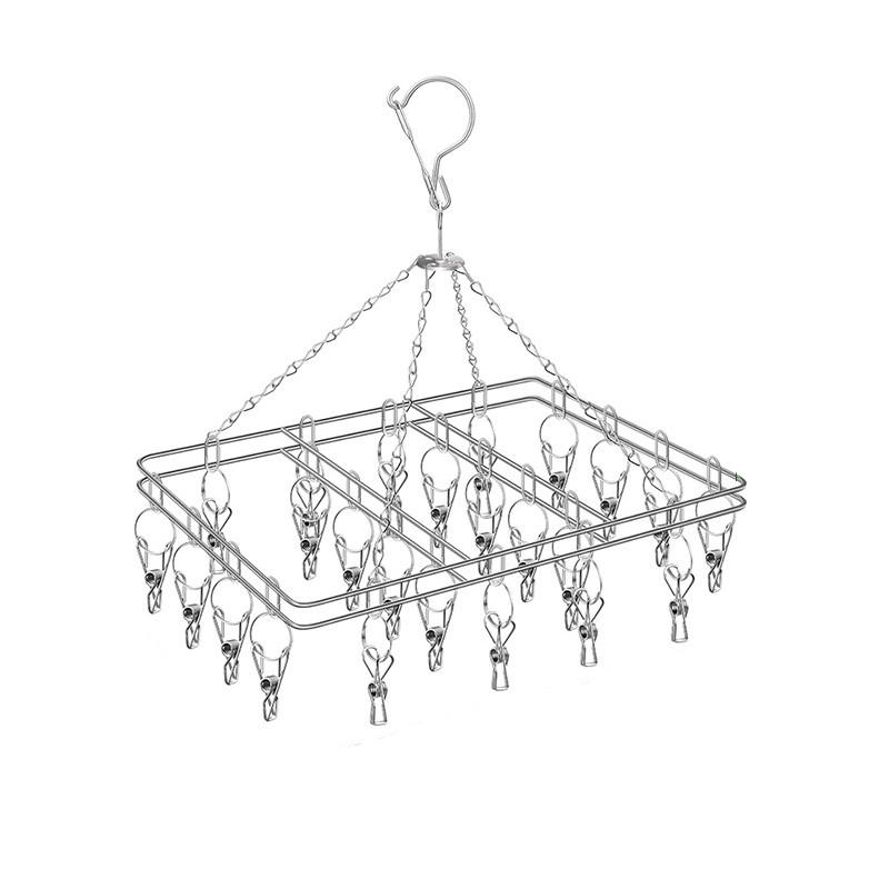 20 Нержавеющих Прищепок Сталь Носки для Стирки Белья Сушилка Стойка Принадлежности