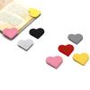 5Pcs Handcrafted Faux Leather Corner Bookmark Waterproof Soft Mini Vintage Heart-shaped Page Marker Notebook Accessory