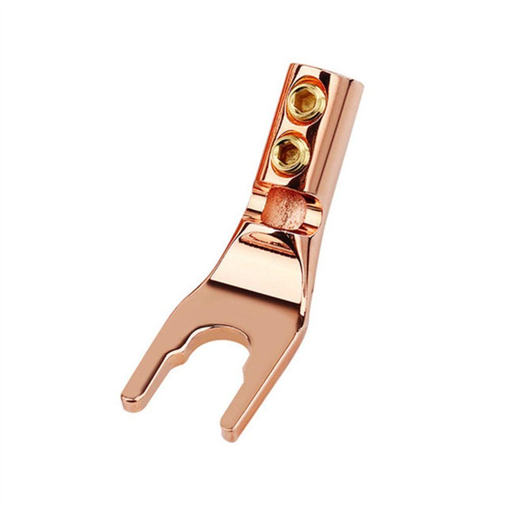 Plug Spade Adapter Audio Amplifier Adapter Y Type Binding Post U/Y Fork Spade Male Hifi Banana Plug