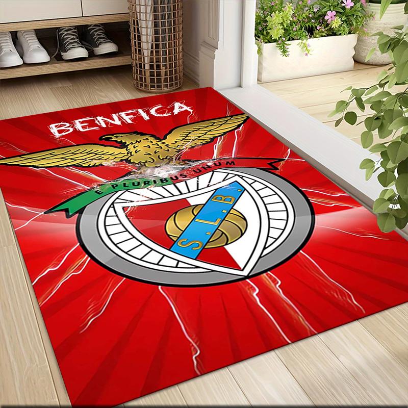1Pc Benfica Football Crest Carpet Rug Customizable Soft Washable Antislip Home Living Room Sofa Mats Personalized Rug 0917220