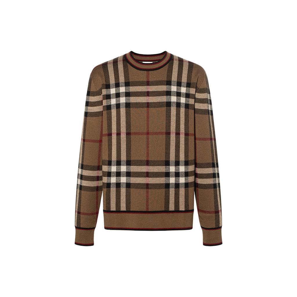Burberry Мужской свитер в клетку Naylor Коричневый 80366031
