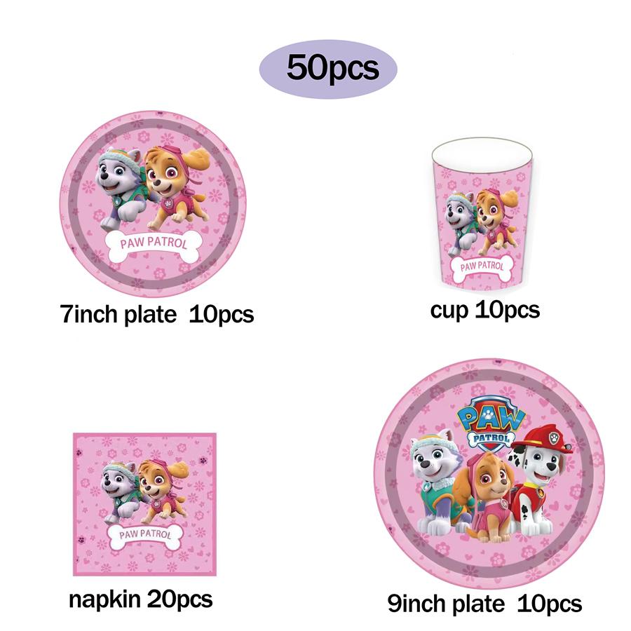 Birthday Party Supplies Tableware Set with Tablecloth Napkin Paper Cups Stickers Banner Backdrop - Complete Party Kit