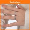 Fashionable Adjustable Open-circle Ring For Women Chic Copper Jewelry With Trendy Design