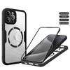 360 Полноэкранная защитная пленка Чехол для iPhone 15 14 13 12 Pro Max 15Plus 14 Plus Magsafe Магнитная прозрачная жесткая задняя крышка