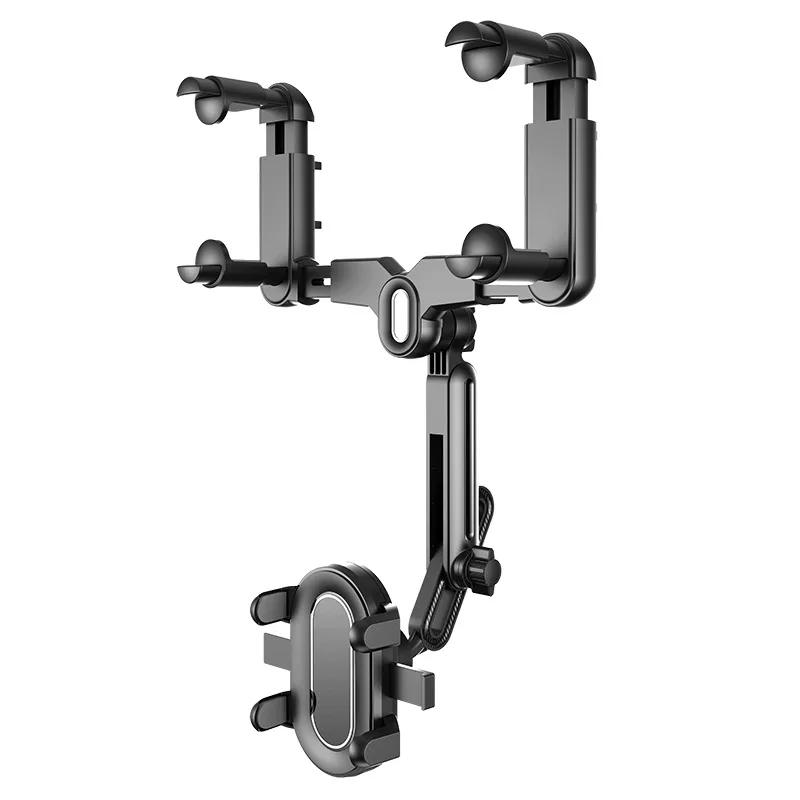 Universal Car Phone Holder Rearview Mirror Phone Holder Adjustable Navigator Bracket 360 Rotatable Retractable For Car Mobile