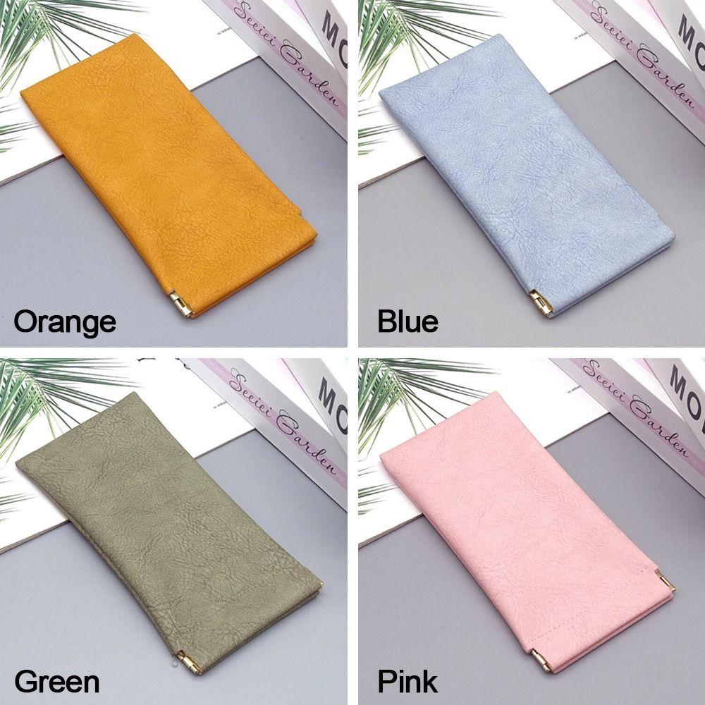 Simple Reading Case Bag PU Leather Sun Glasses Pouch Portable Eyewear Accessories  Unisex