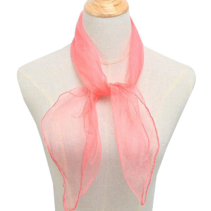 50-е годы квадратный шелковый шарф женский яркий цвет шифоновый платок на шею накидка мягкий тонкий хиджаб палантины шаль