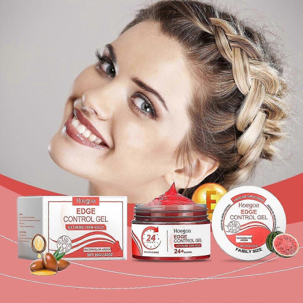 Red Watermelon Hair Gel with Vitamin E Natural Hold, Nourishing & Long-Lasting Style (80g)