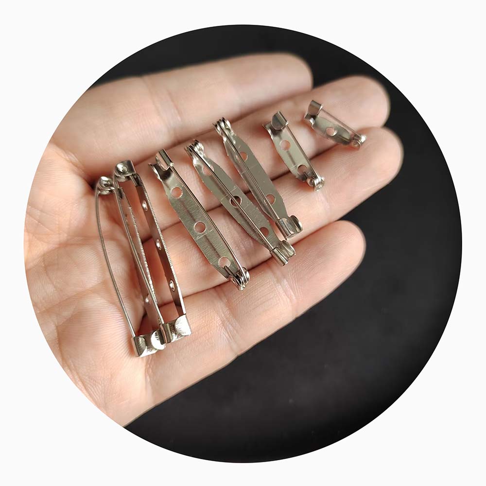 Brooch Base Back Bar Badge Holder Safe Lock Brooch Pins for DIY Brooch Jewelry Making Accessories