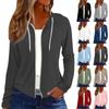 Women's Fashion Casual Zip Up Hooded Long Sleeve Sweatshirts Coat