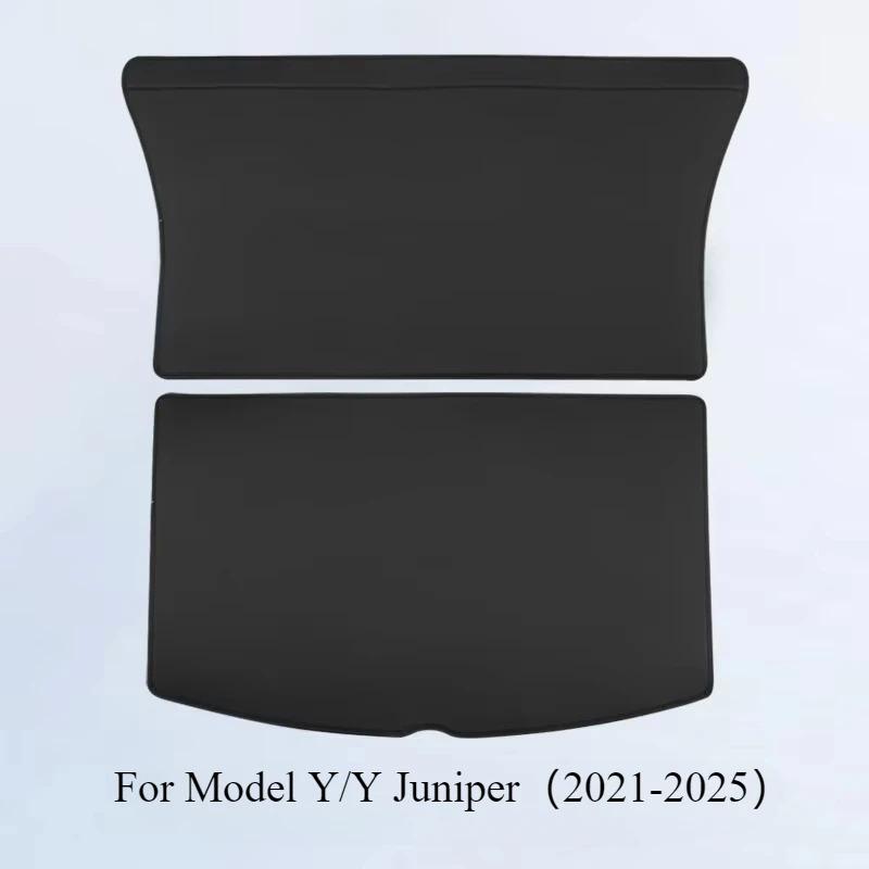 Trunk Mats for Tesla Model Y Juniper Model3 Highland Anti-kick Pad PU Leather Rear Protector Pet Mat Waterproof Trunk Cover 2026