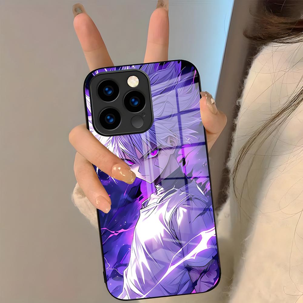 Чехол для телефона Hunter X Hunter Киллуа Для IPhone 17 Pro Max 16 15 14 Pro Max 13 11 Plus Стеклянная крышка
