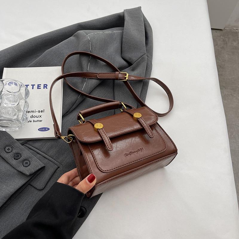 2024 New Trendy Textured Retro Bags for Women, Popular and Versatile Crossbody Bags, Fashionable and Stylish Small Square Bags