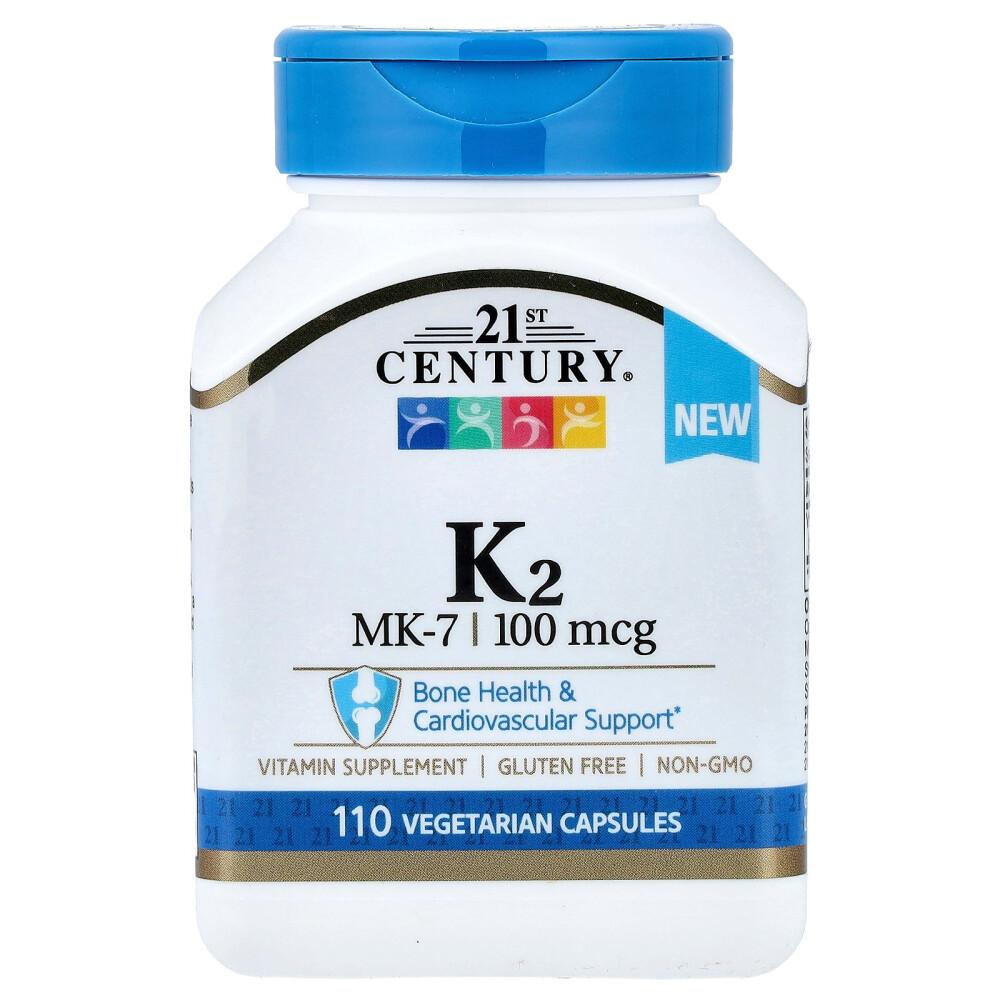 21st Century Sentry K2 MK-7 100mcg Veggie Capsules, 110 Count