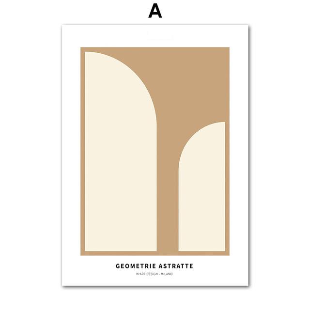 Abstract Mid-Century Modern Lines Nordic Gallery Wall Medieval Art Canvas Painting Posters Print Pictures for Living Room Decor No Frame