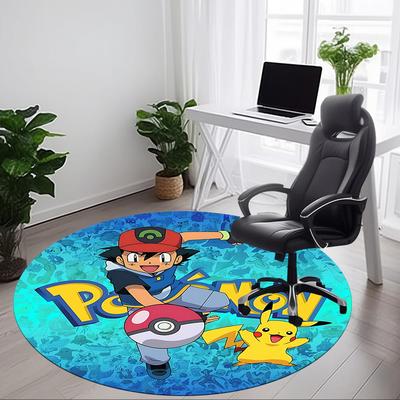 1 шт. Круглый коврик для офиса Pokemon, под офисные стулья, спальня, гостиная, декор для дома a1016289
