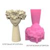 Cute Girl Flower Pots Mold Epoxy Resin Molds Pen Holder Candle Holder Cement Planter Silicone Mould Home Decorations