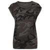 Build Your Brand Womens/Ladies Camo Extended Shoulder T-Shirt