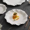 Pure White Flower Edge Plate Restaurant Shallow Plate Steak Plate Snack Plates Salad Plates Hotel Creative Molecular Tableware
