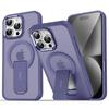 Роскошный складной магнитный чехол-подставка Magsafe для iPhone 16 15 14 Plus 13 12 11 Pro Max, матовые полупрозрачные задние крышки