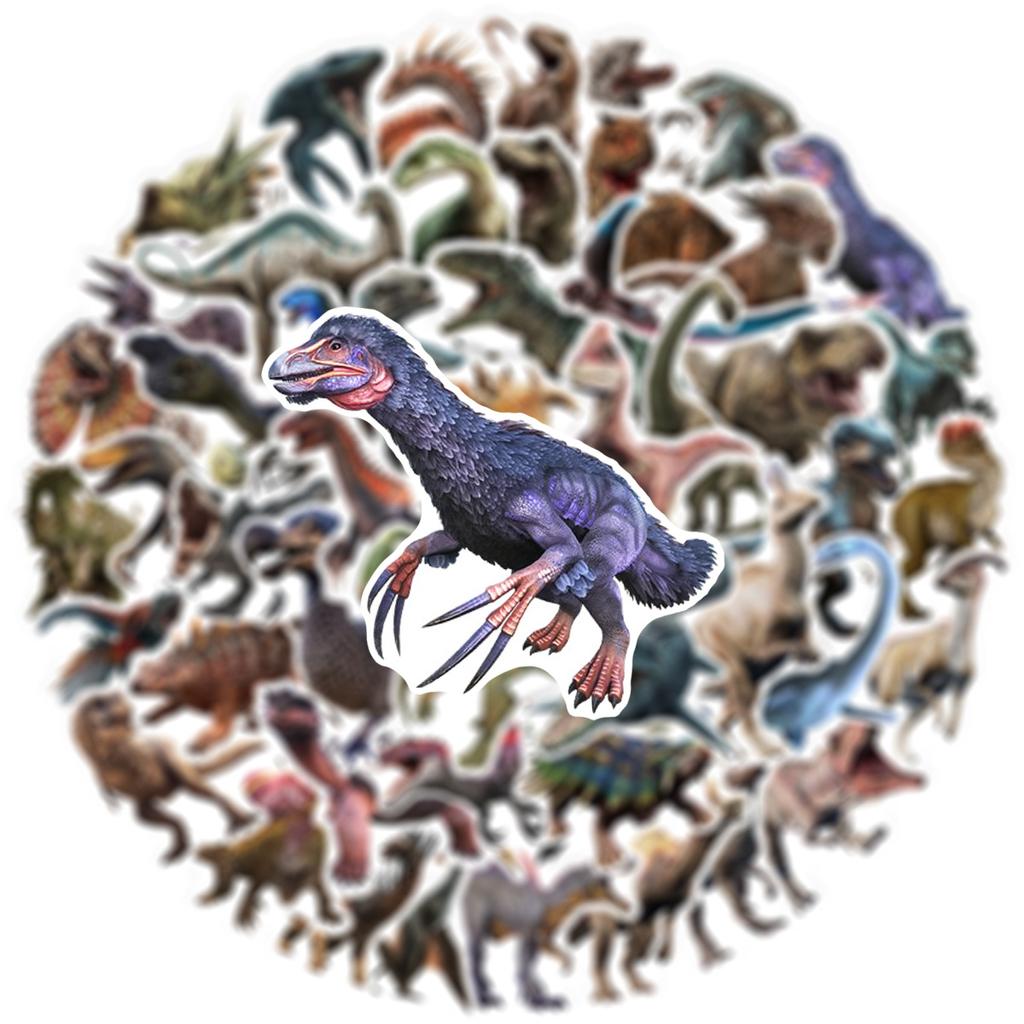 Be Cool with 50pcs Waterproof Dinosaur Graffiti Stickers for Personalized Decoration on Laptop, Water Bottle, Skateboard