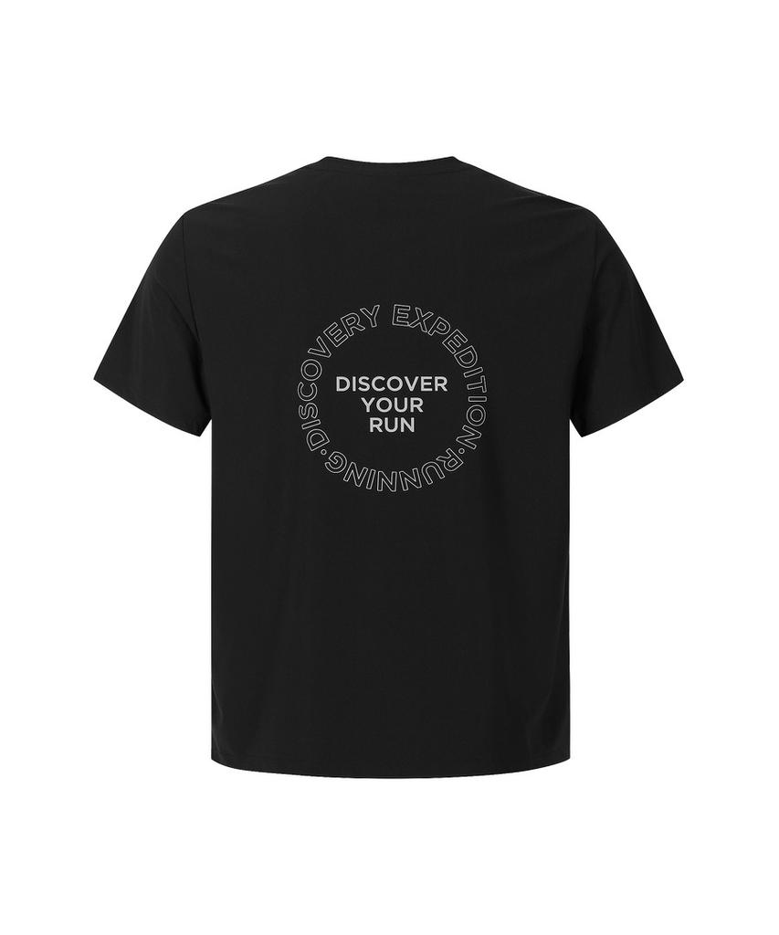 DISCOVERY EXPEDITION Мужская футболка для бега с высокой производительностью (черный)