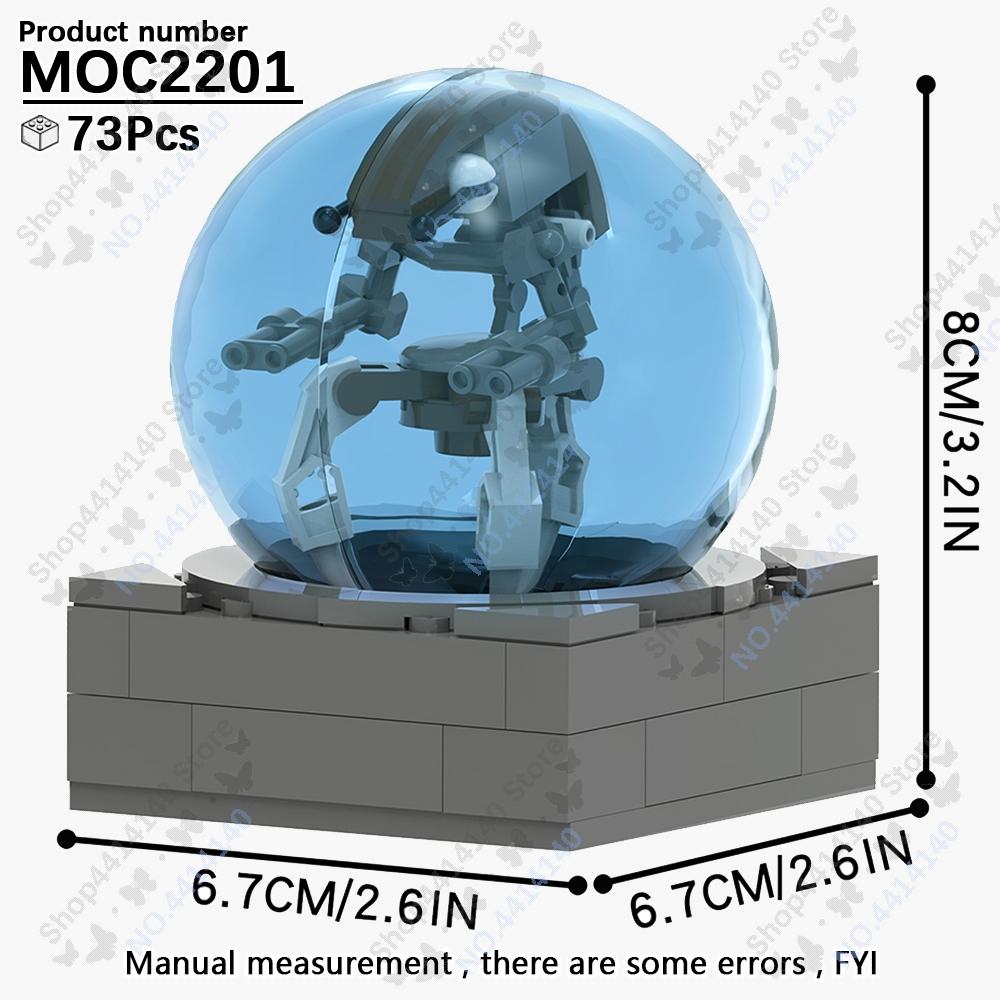 MOOXI Space Wars Movie Crab Bots Military Cannon Mercenary Model Building Block DIY Diorama Bricks For Kids Boys Montessori Toys