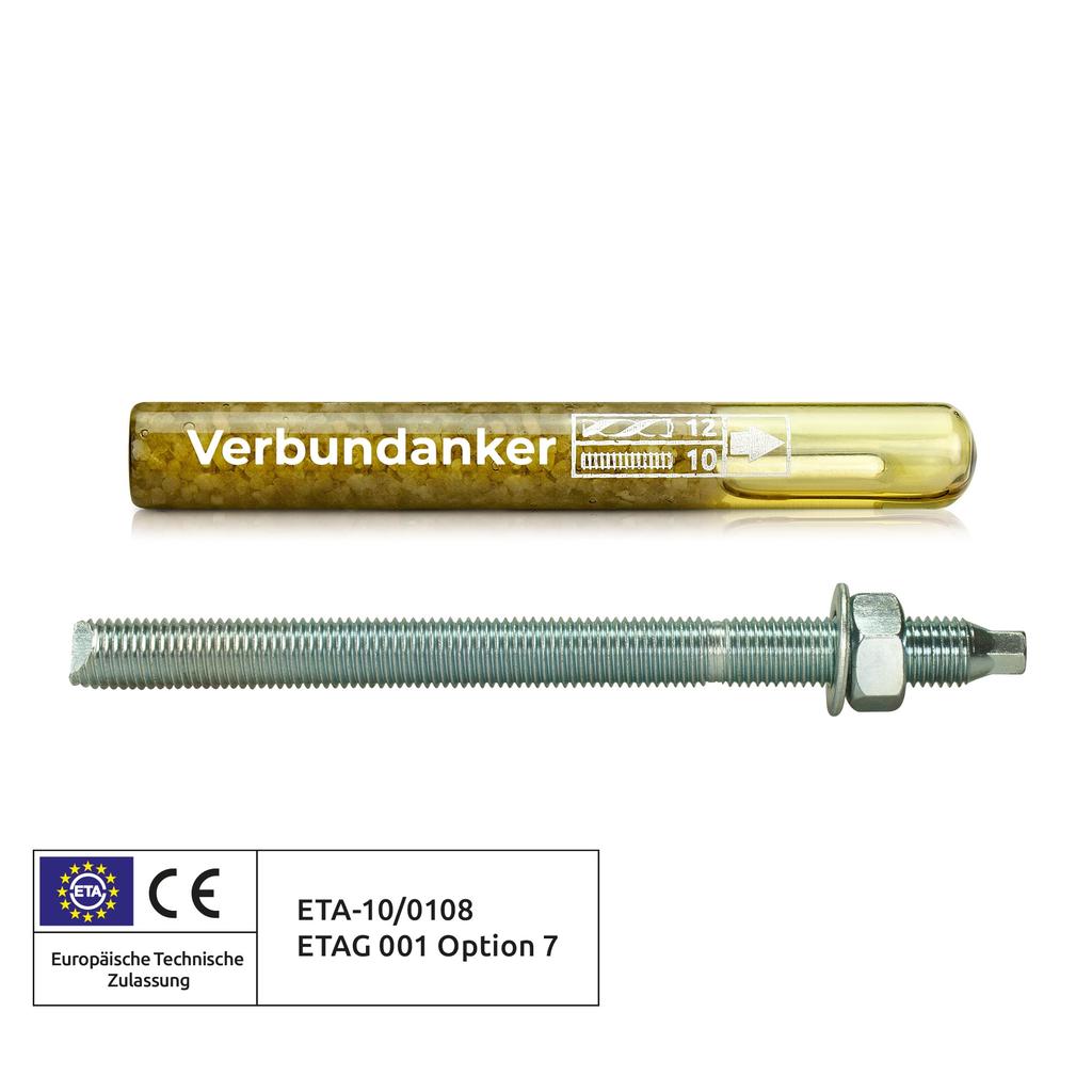 IsolBau Chemical Anchor M10 + Threaded Rod M10 x 130mm ETA 50 pcs