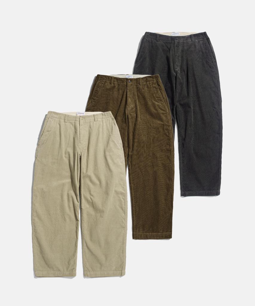 ESPIONAGE Corduroy Officer Pants Bone Beige