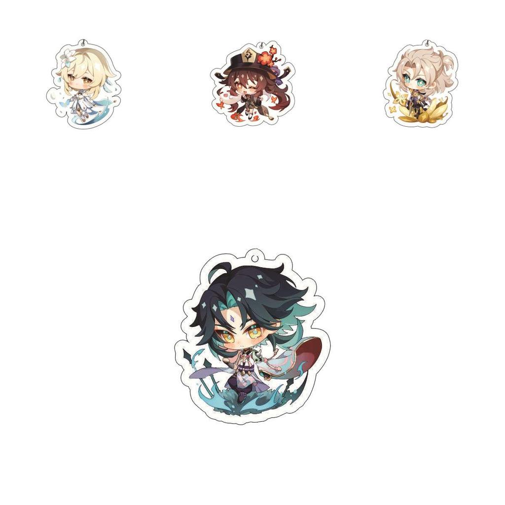 Оригинальный чехол для игрового персонажа Genshin Impact Акриловый милый брелок-шарм для фанатов