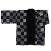 Winter Fleece Hanten Black Checkered [KYOETSU] Men's (2. Pattern, L)