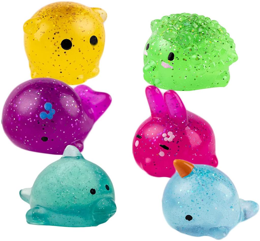 Big Spongy Glitter Mochi Squishy Fidget Sensory Toys Kawaii Animal Stress Ball Powder Fun Soft Antistress Squeeze Children Toys