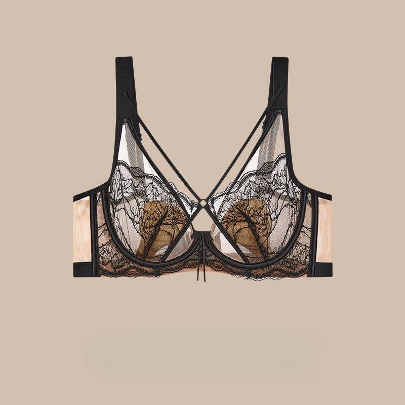Кружевной бюстгальтер с чашками в виде кроличьих ушек, тонкий, приподнимающий и поддерживающий, хрустальный бюстгальтер, который визуально уменьшает большую грудь