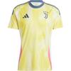 Adidas Футболка гостевая Ювентус SS24 с градиентным дизайном, дышащая, тренировочная, с коротким рукавом, мужская футболка, желтый, белый JH1357
