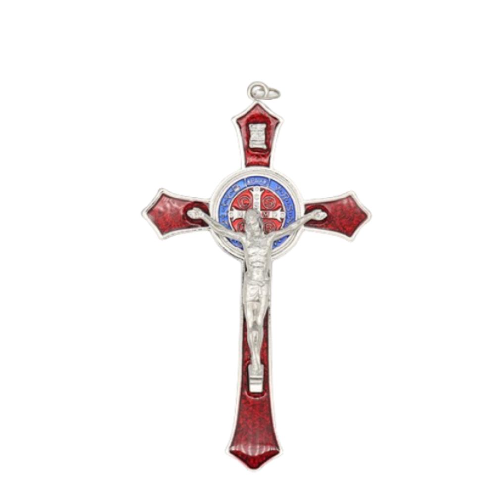Catholic Saint Crucifix Pendant Prayer Vintage Religious Decoration  Home Office Decoration