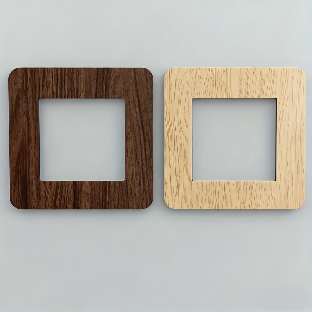2pcs Modern Simple Anti-Dirty Buckle Type Non-Adhesive Dustproof Switch Protective Cover Outlet Wall Sticker Aluminum Socket Fra