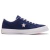 Converse One Star Ox Удобные Повседневные Нескользящие Прочные Низкие Кеды для Скейтбординга Унисекс Кроссовки Темно-синие Белые 160621C