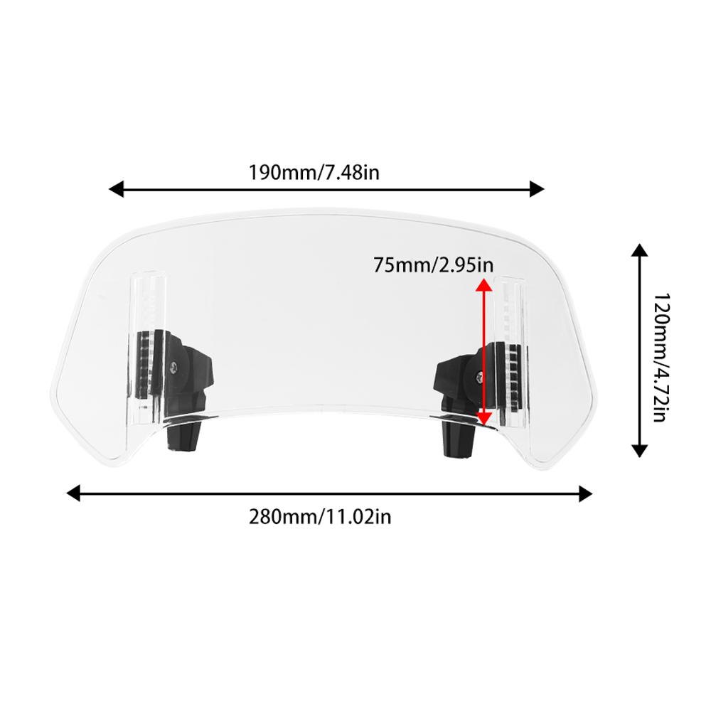 Adjustable Extension Windshield Motorbike Windscreen