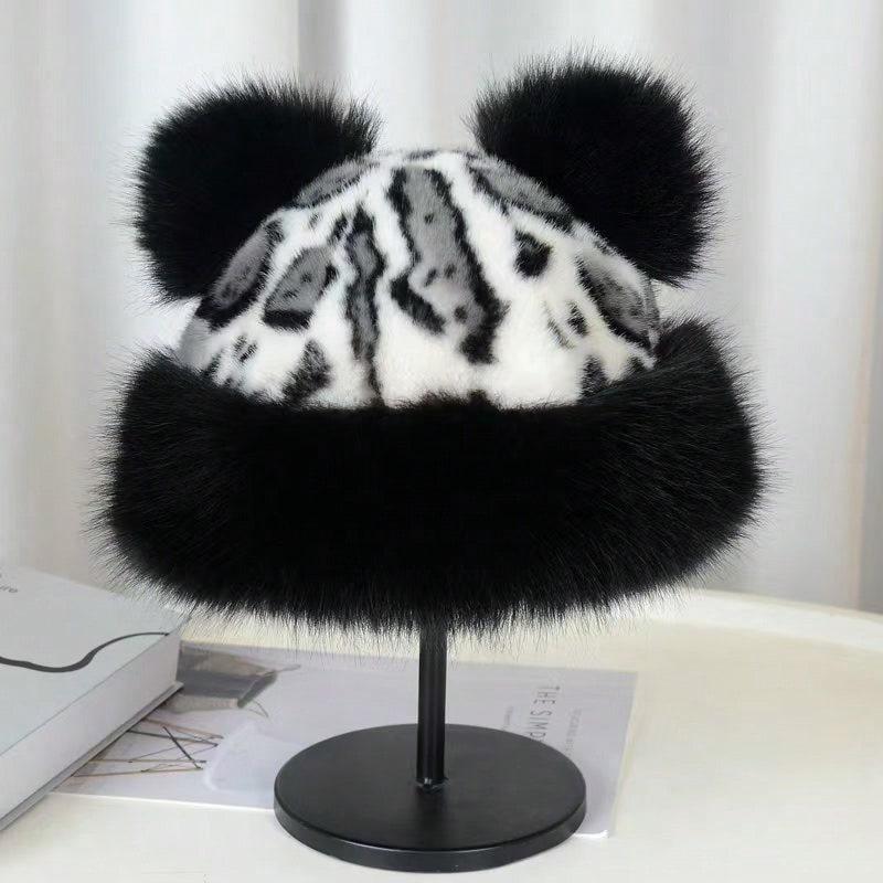 1pc Women Warm Bucket Hat for Winter,Urban Outdoor Series Casual and Fashionable Women's Mongolian Hat,suitable for Dailywear