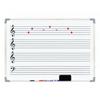 Kwueiit Hanging Musical Staff Teaching Whiteboard, Double-Sided Magnetic Writing, Music Training Chalkboard for Students To Read Music (4 Sets of Line
