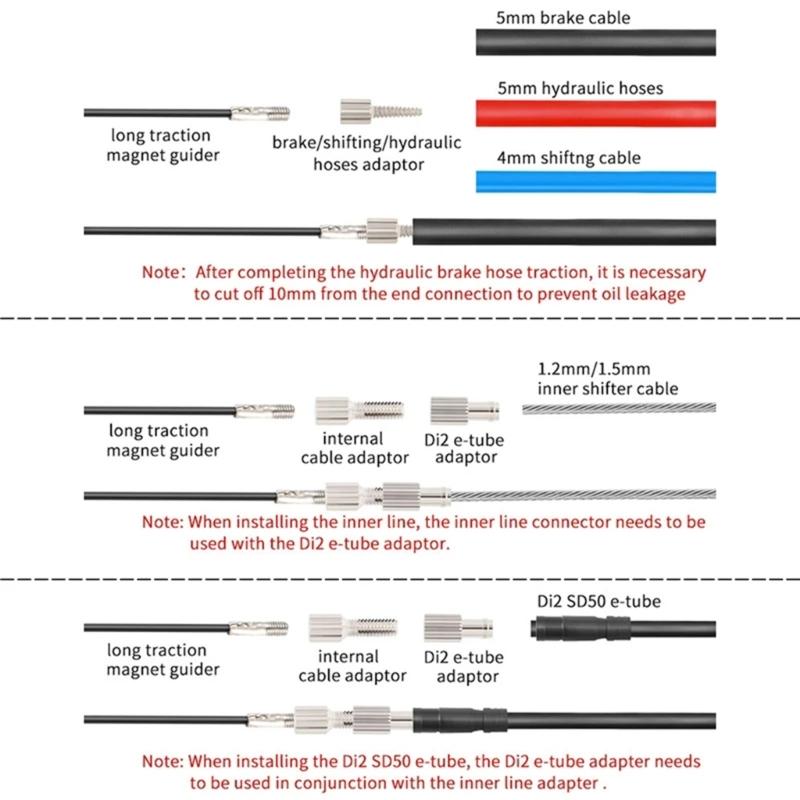Portable Bicycles Internal Cable Routing Tool Bike Internal Cable Routing Kits for Bicycles Frame Shifts Easy to Install