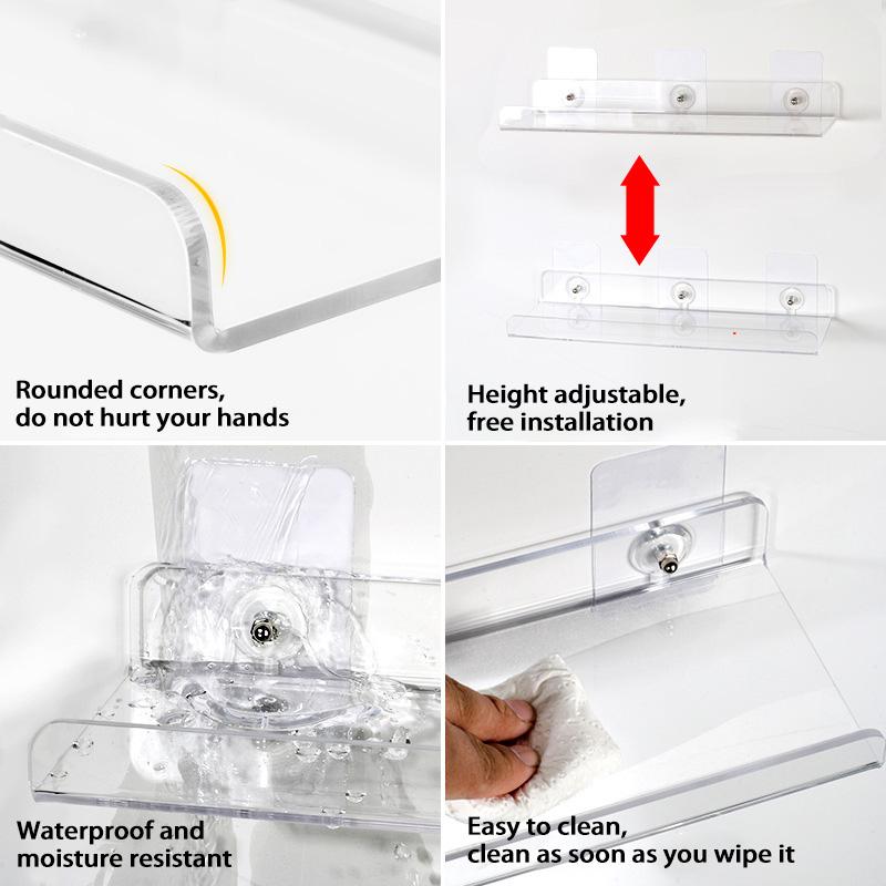 1/2 шт. Клейкий держатель для шампуня настенный для ванной комнаты, полка-органайзер для душа, угловая полка, полки для полотенец для